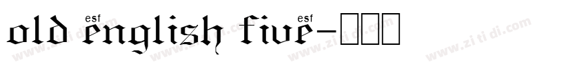 old english five字体转换